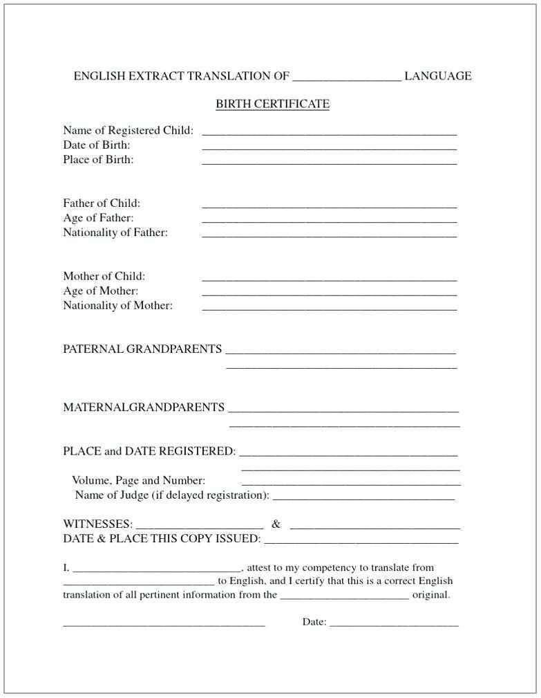 Translation Of Birth Certificate Template – Verypage.co Intended For Novelty Birth Certificate Template