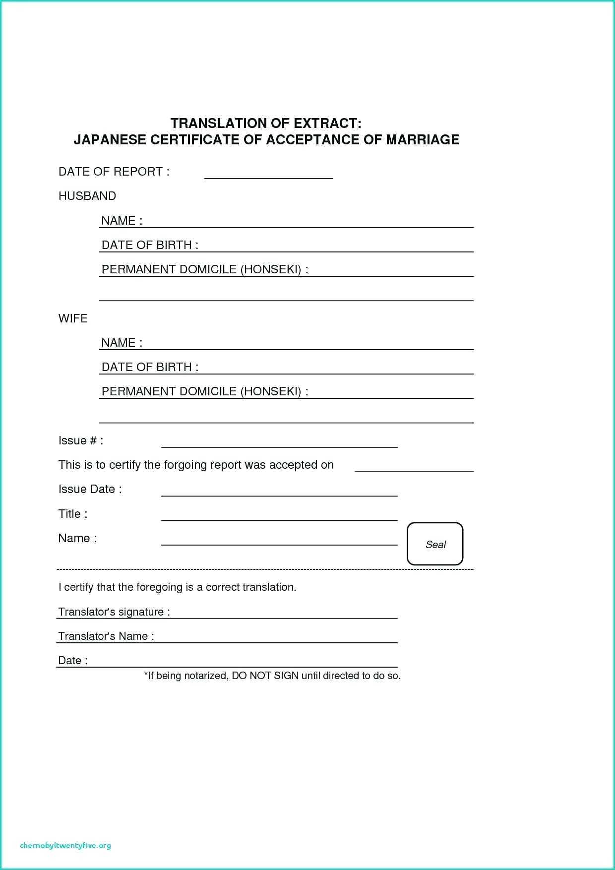 Translation Of Birth Certificate Template – Verypage.co With Regard To Marriage Certificate Translation Template