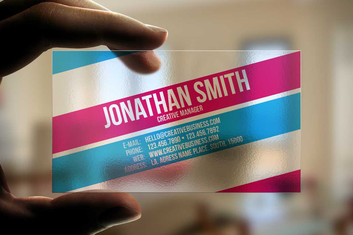 Transparent Plastic Business Card Template Inspiration With Regard To Transparent Business Cards Template