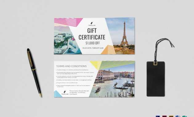 Travel Gift Certificate Template with Gift Certificate Template Indesign