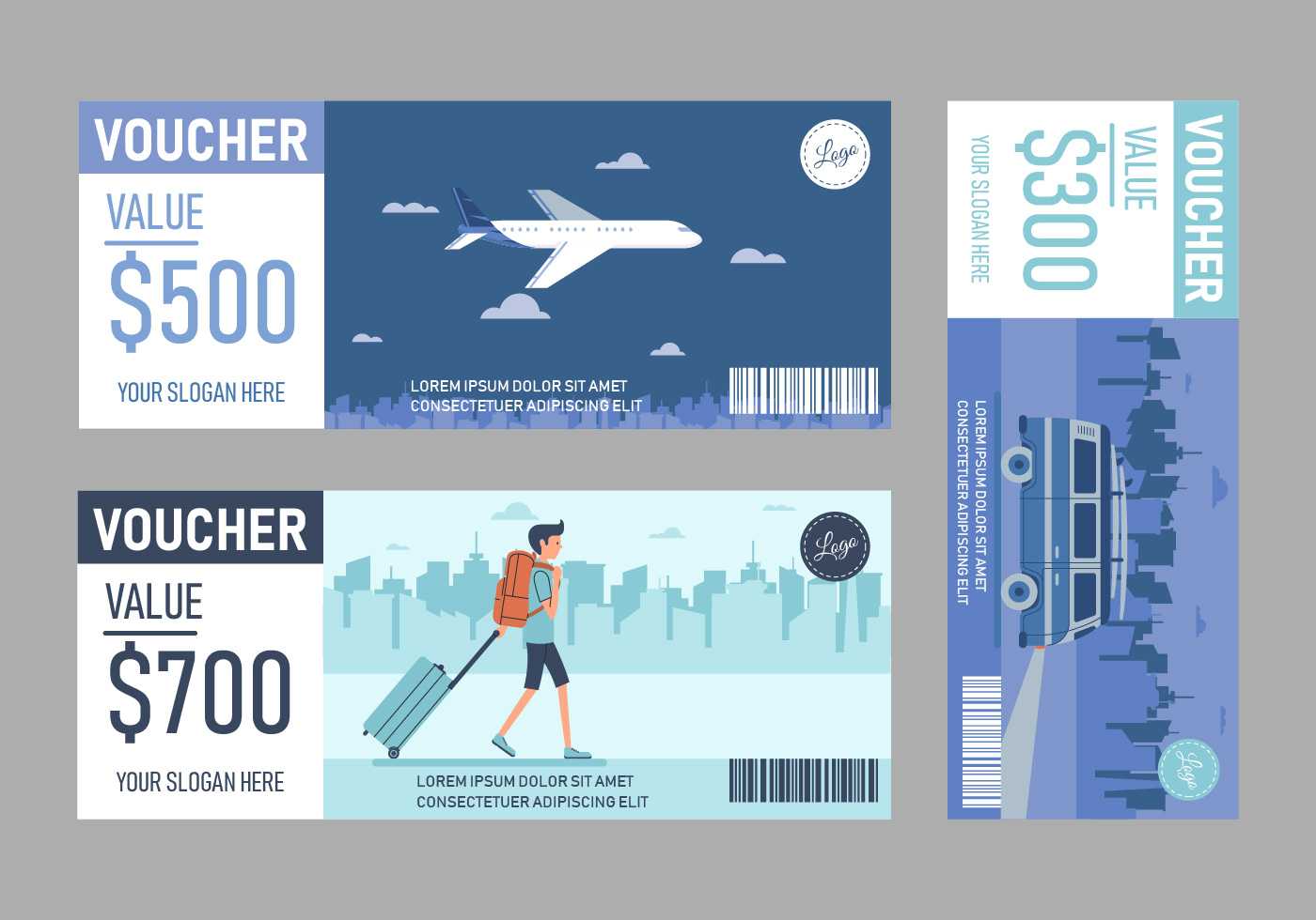 Travel Voucher Free Vector Art – (32 Free Downloads) Inside Free Travel Gift Certificate Template