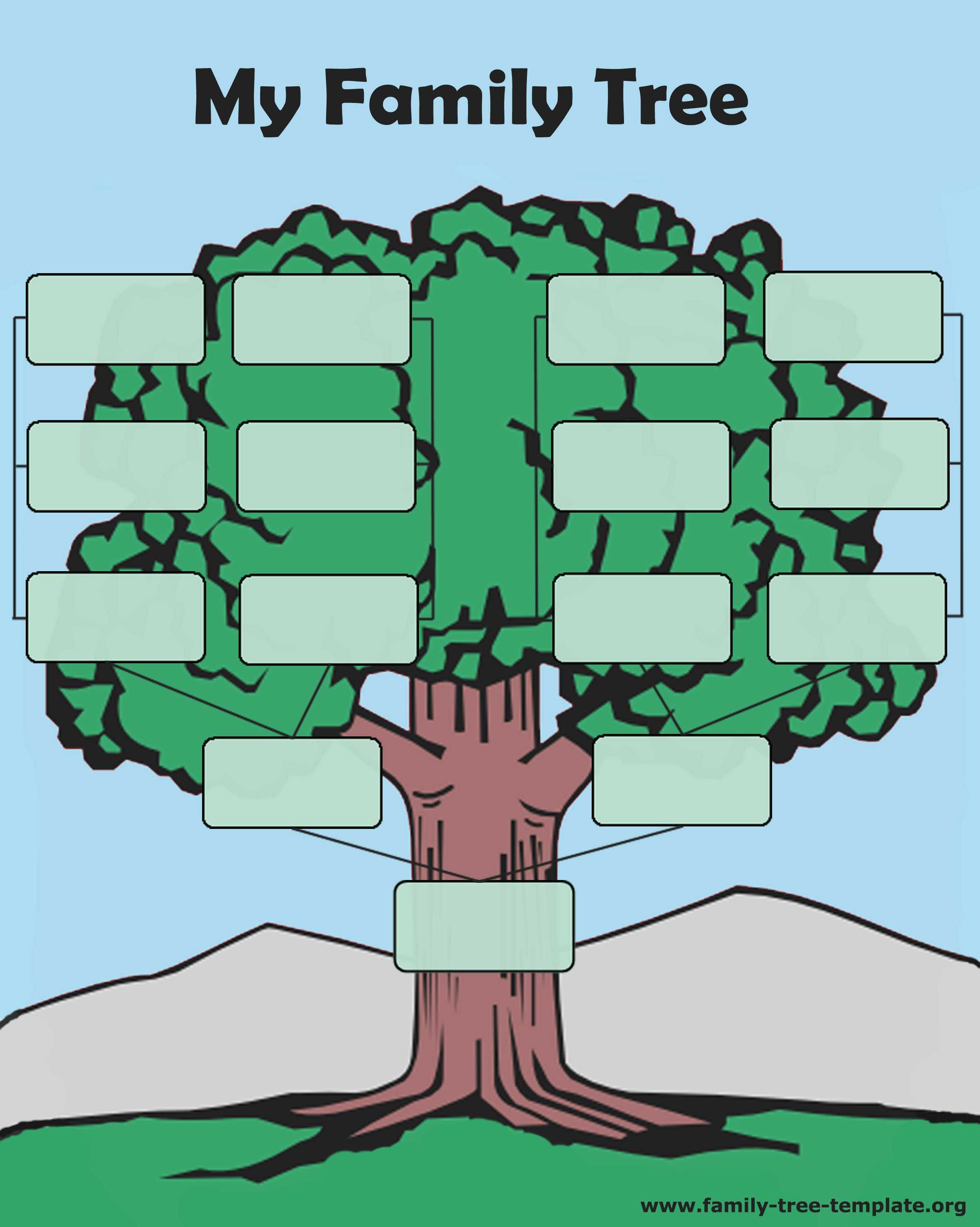 Tree Forms To Print And Fill Out Another Printable Oak Tree In Fill In The Blank Family Tree Template
