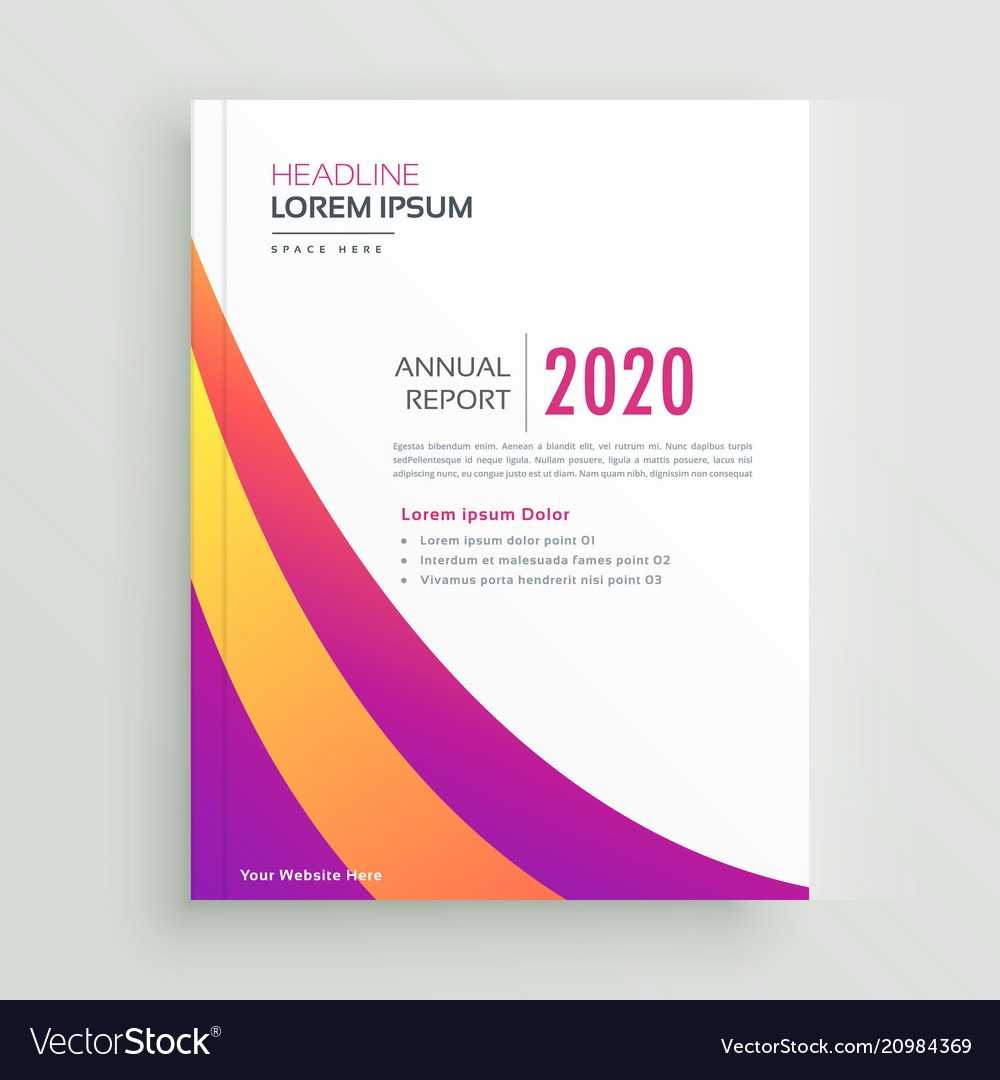 Trendy Colorful Brochure Annual Report Template Throughout Mi Report Template