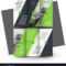 Tri Fold Brochure Design Template Green With Regard To Tri Fold Brochure Template Illustrator Free