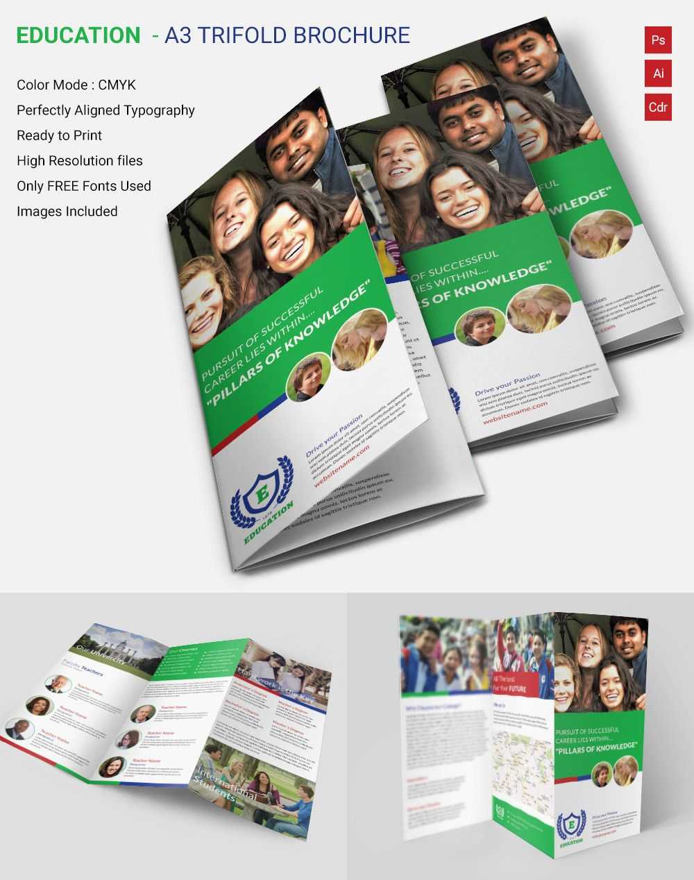 Tri Fold Brochure Template – 43+ Free Word, Pdf, Psd, Eps Throughout Tri Fold School Brochure Template