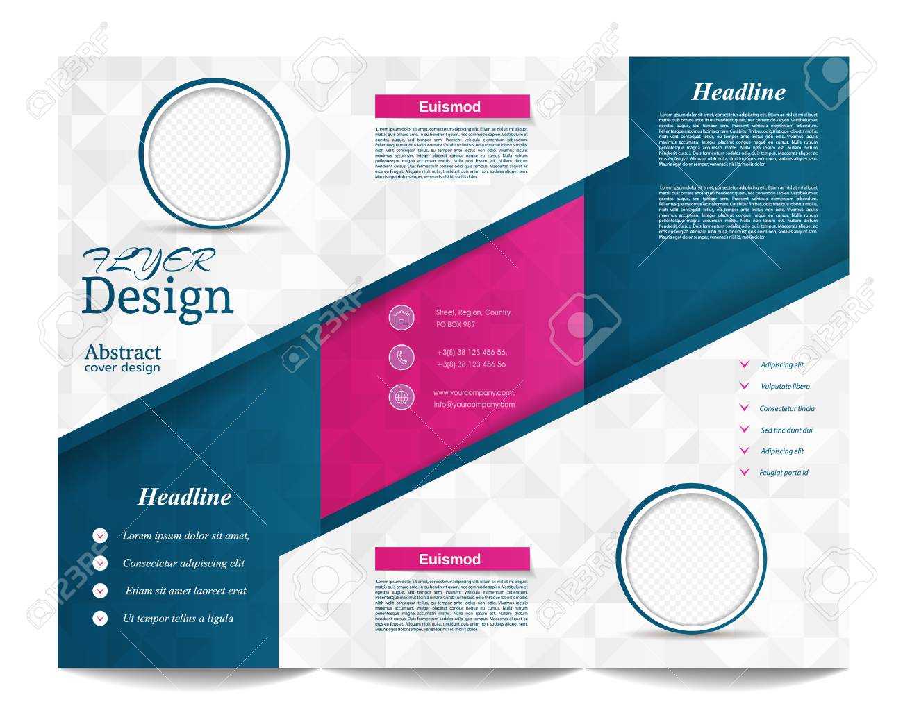 Tri Fold Brochure Template.corporate Business Background Or Cover.. Inside Tri Fold Brochure Publisher Template