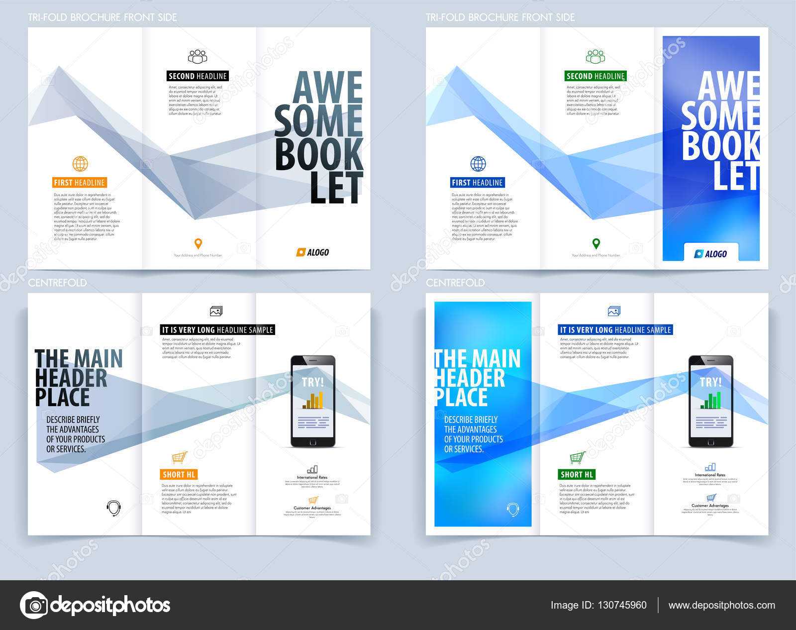 Tri Fold Brochure Template Layout, Cover Design, Flyer In A4 Intended For Engineering Brochure Templates