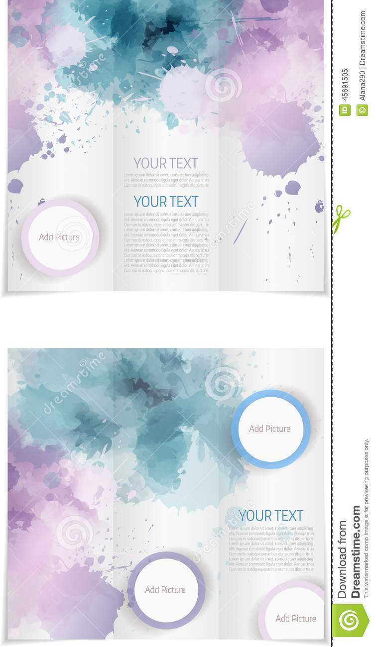 Tri Fold Brochure Template Stock Vector. Illustration Of With Regard To Free Tri Fold Brochure Templates Microsoft Word