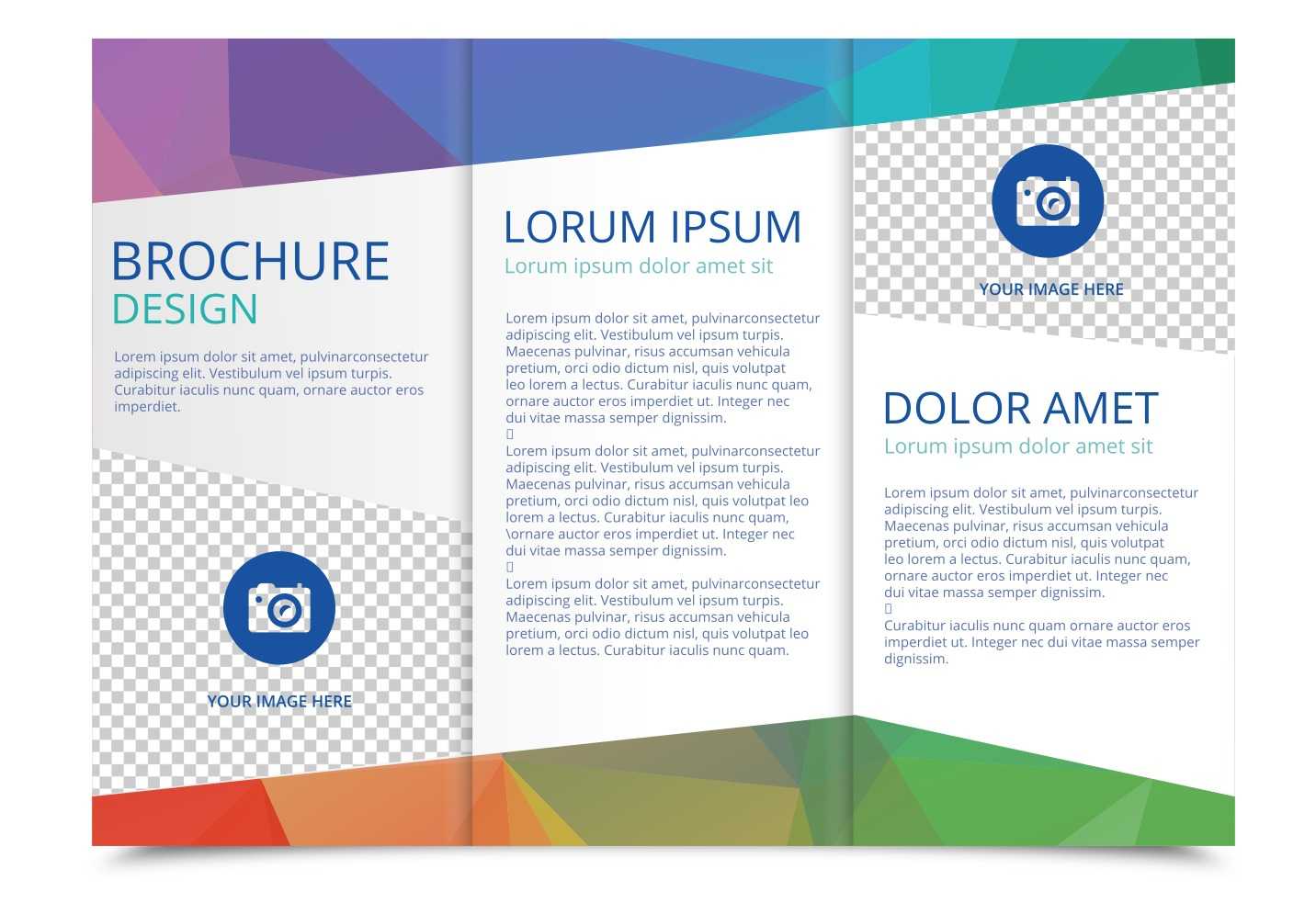 Tri Fold Brochure Vector Template – Download Free Vectors Within Free Three Fold Brochure Template