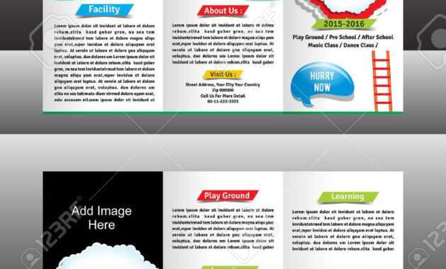 Tri Fold School Brochure Template Vector Illustration pertaining to Tri Fold School Brochure Template