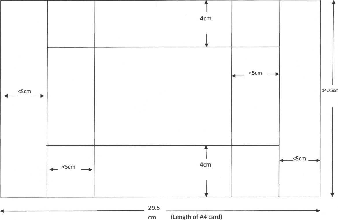 Tri Shutter Card Template Using A4 Card | Kaart Modellen Within Three Fold Card Template