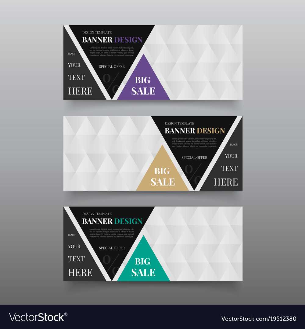 Triangle Banner Design Templates Web Banner With Regard To Website Banner Design Templates