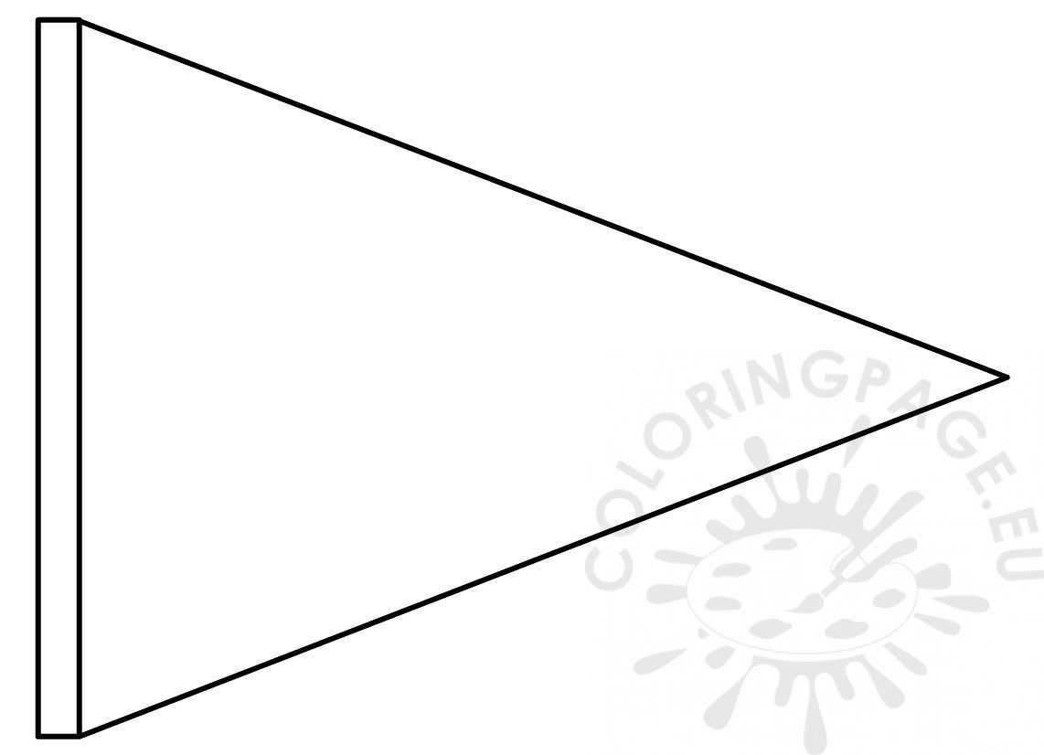 Triangle Flag Banner Template – Coloring Page Throughout Triangle Pennant Banner Template