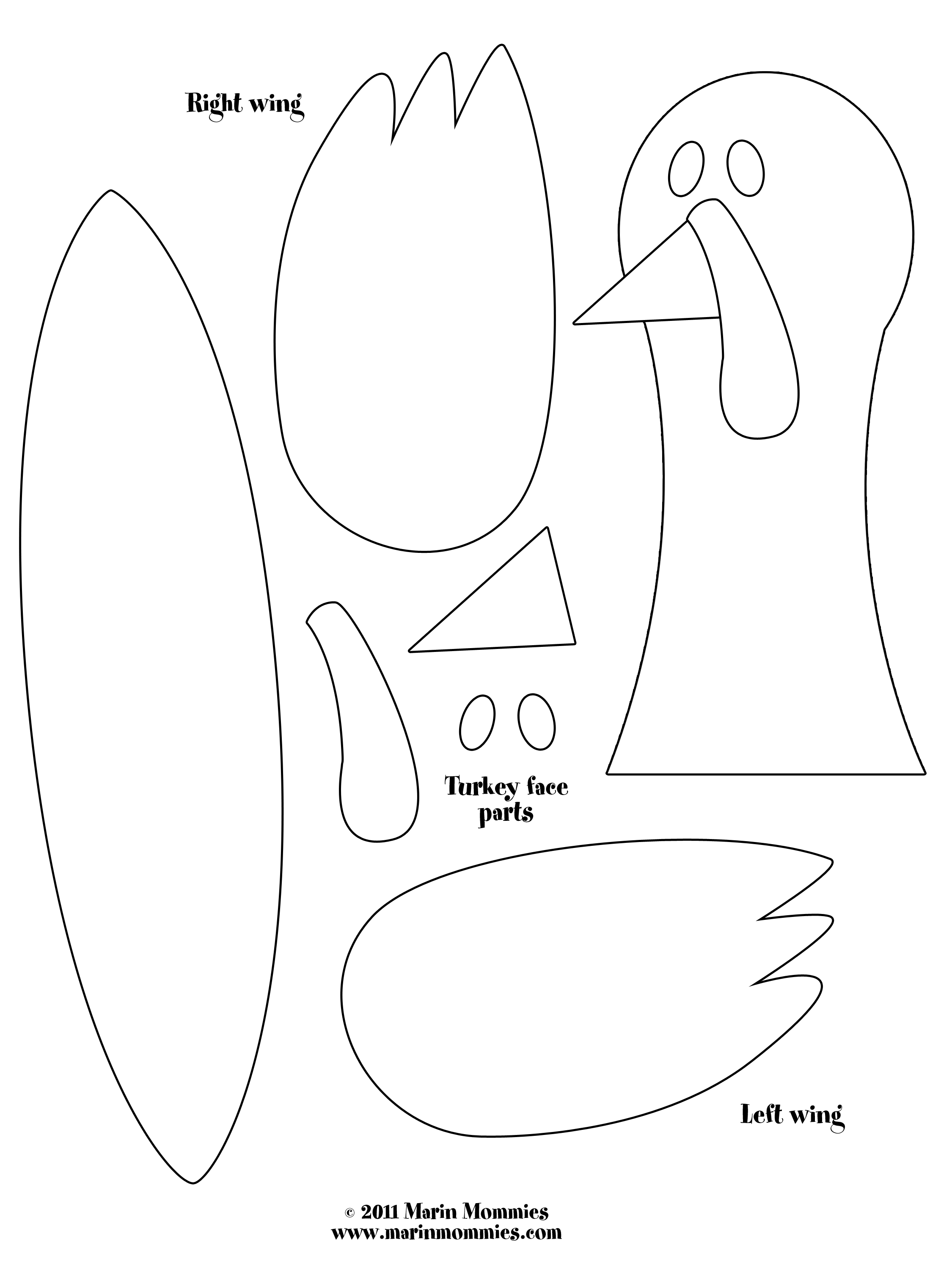 Turkey Head Template Printable | Pretty As A Peacock For Blank Turkey Template