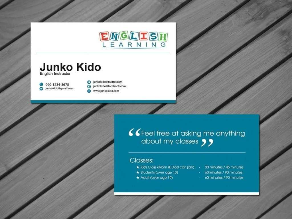 Tutor Business Cards For Teachers Templates Free| Pozycjoner Intended For Business Cards For Teachers Templates Free