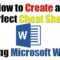 Tutorial | How To Create The Perfect Cheat Sheet Using For Cheat Sheet Template Word