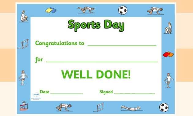 Twinkl Resources &gt;&gt; Editable Sports Day Award Certificates in Sports Day Certificate Templates Free