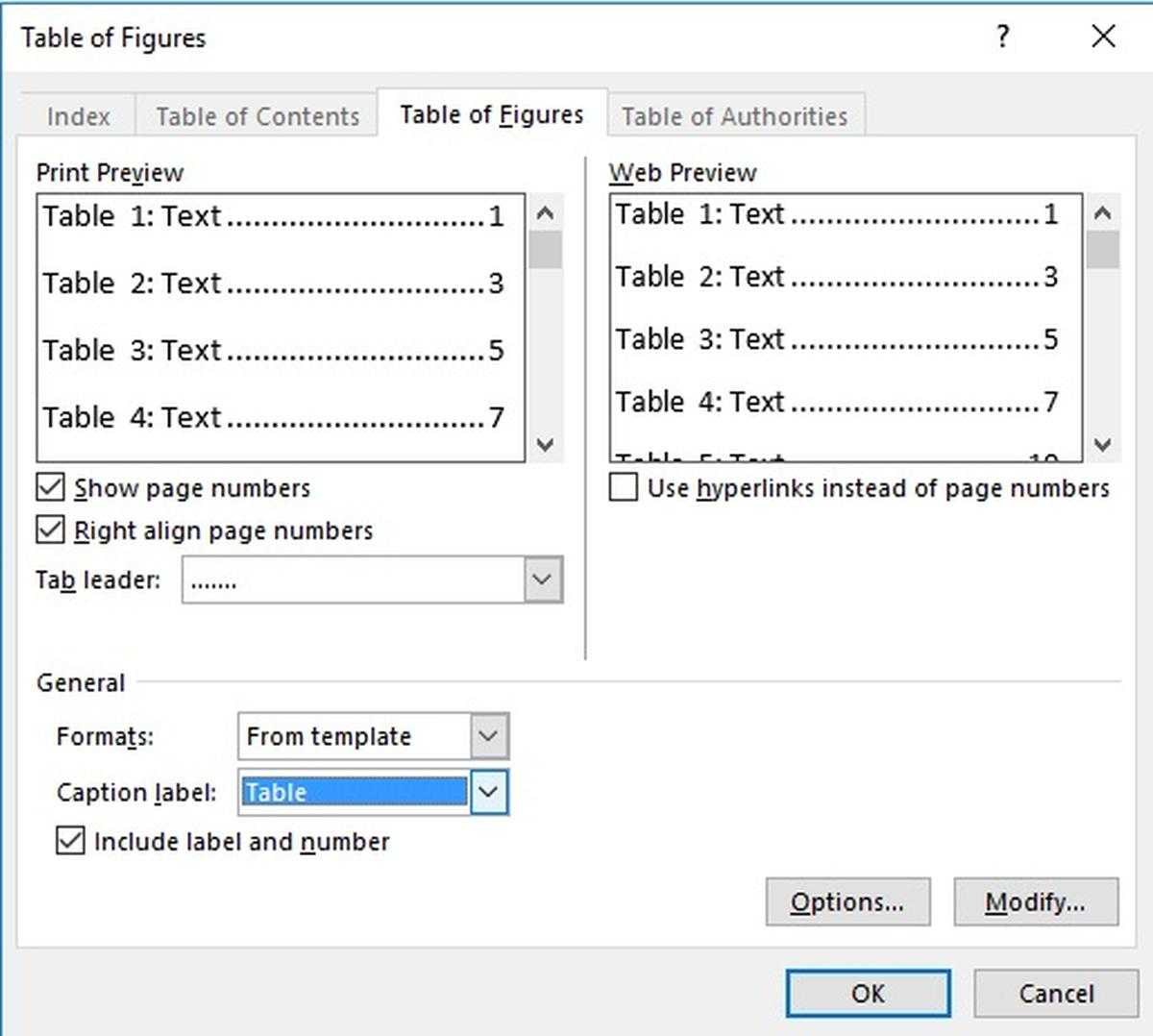 Two Ways To Generate A List Of Tables In A Word Document Inside Microsoft Word Table Of Contents Template