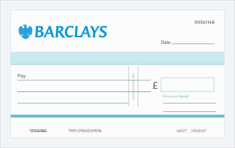 Blank Cheque Template Download Free