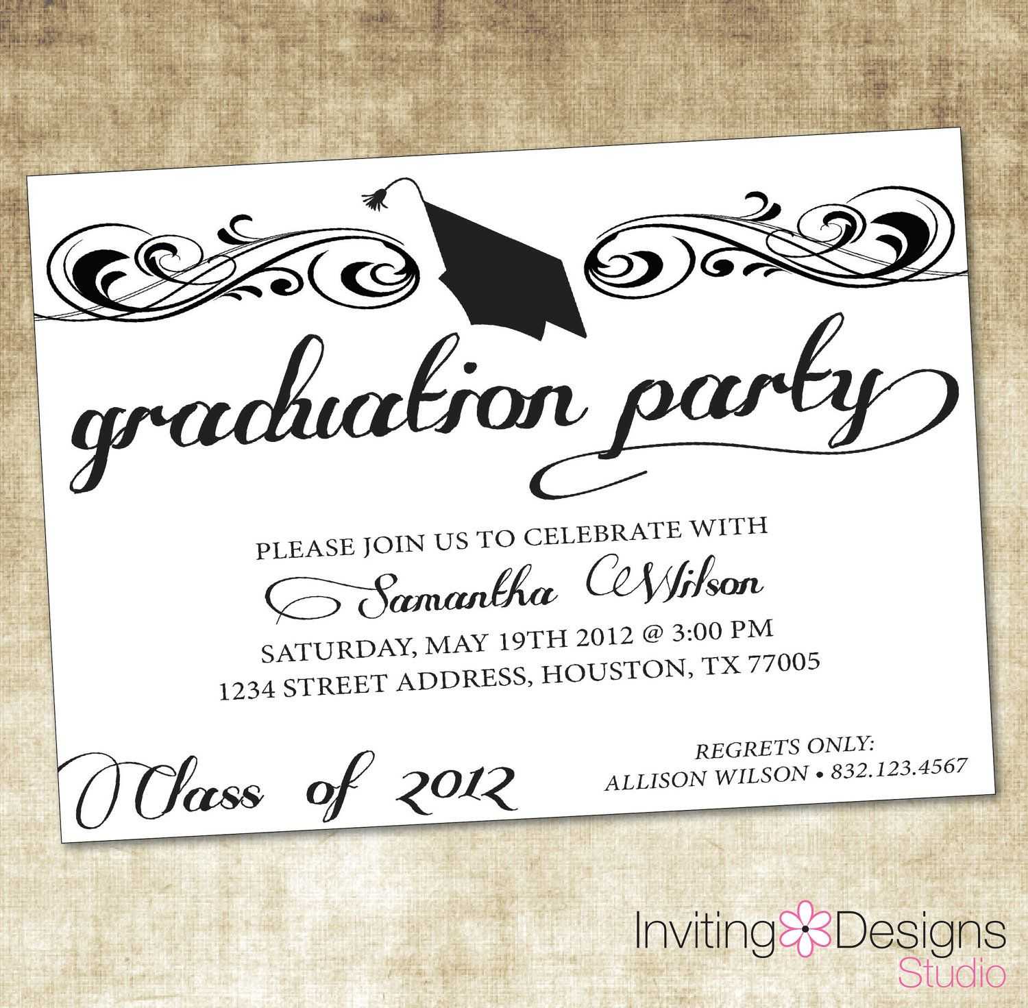 Unique Ideas For College Graduation Party Invitations Regarding Free Graduation Invitation Templates For Word