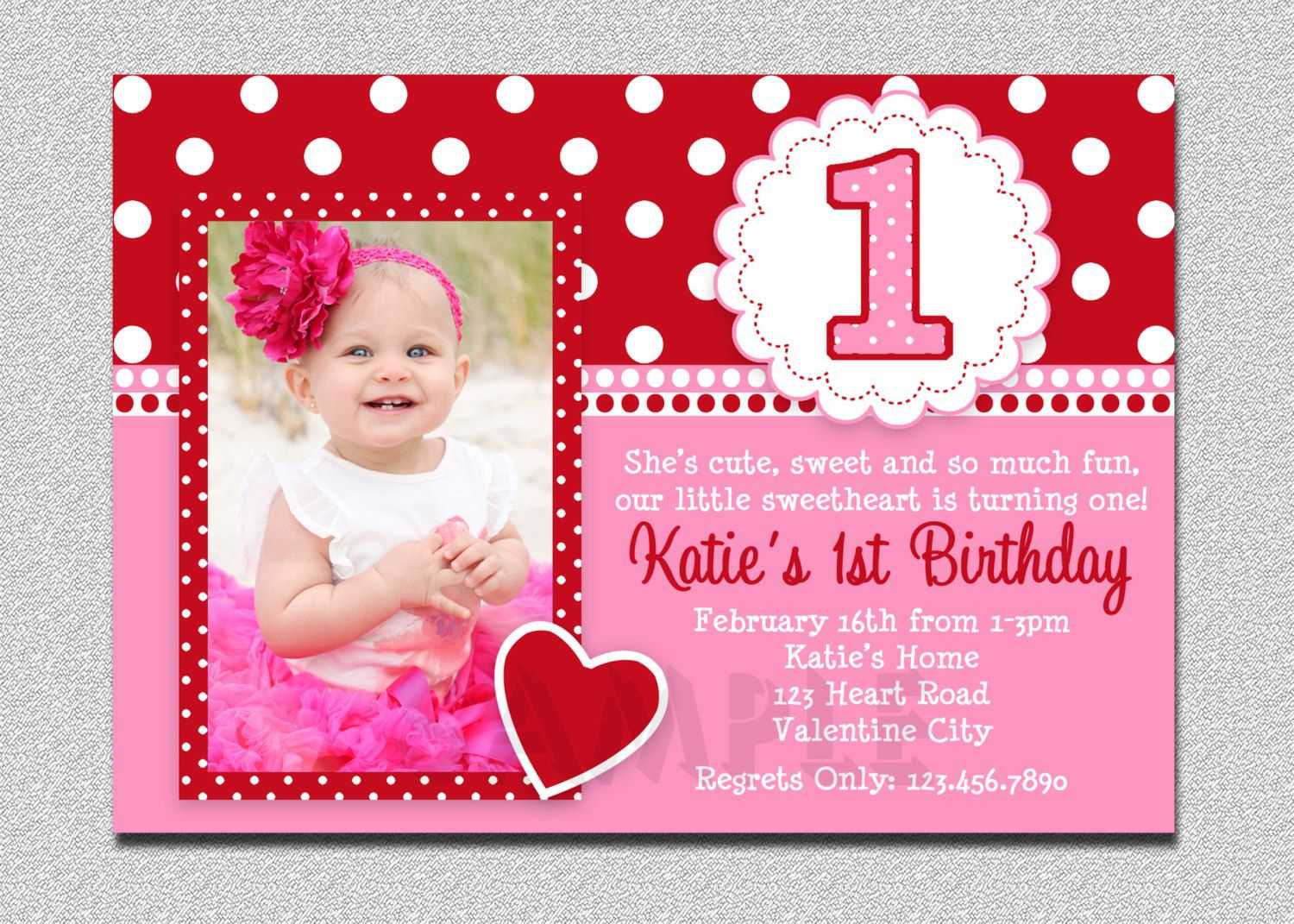 Unique Ideas For First Birthday Party Invitations Templates Inside First Birthday Invitation Card Template