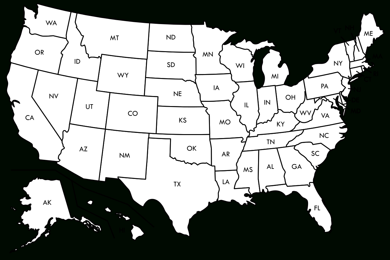 United States Printable Map Blank | Thestyleneur.xyz Within Blank Template Of The United States