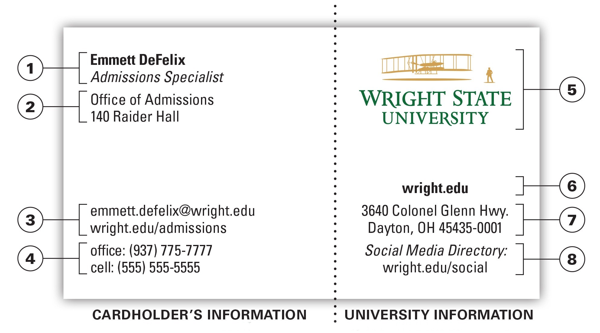 University Business Card | The Wright State University Brand Pertaining To Graduate Student Business Cards Template