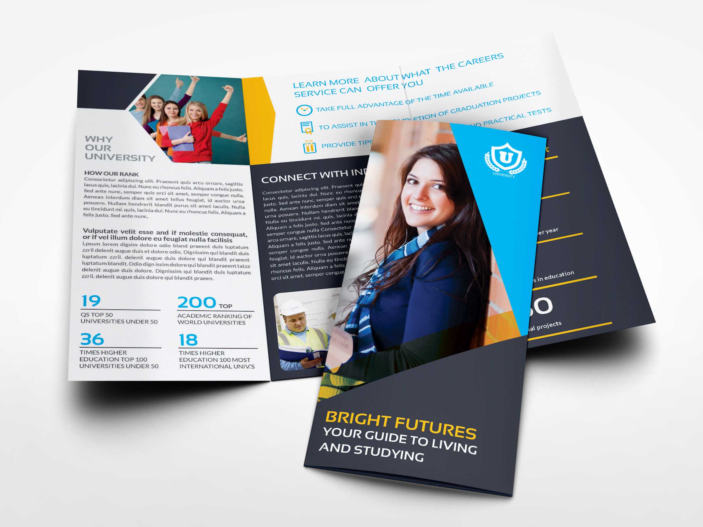 University College Tri Fold Brochure Templateowpictures With Tri Fold School Brochure Template