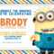 Updated! Bunch Of Minion Birthday Party Invitations Ideas Inside Minion Card Template