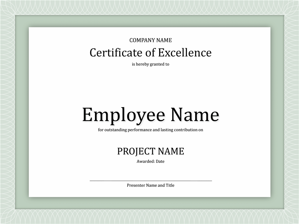 Use This Template For Powerpoint To Create Your Own Regarding Manager Of The Month Certificate Template