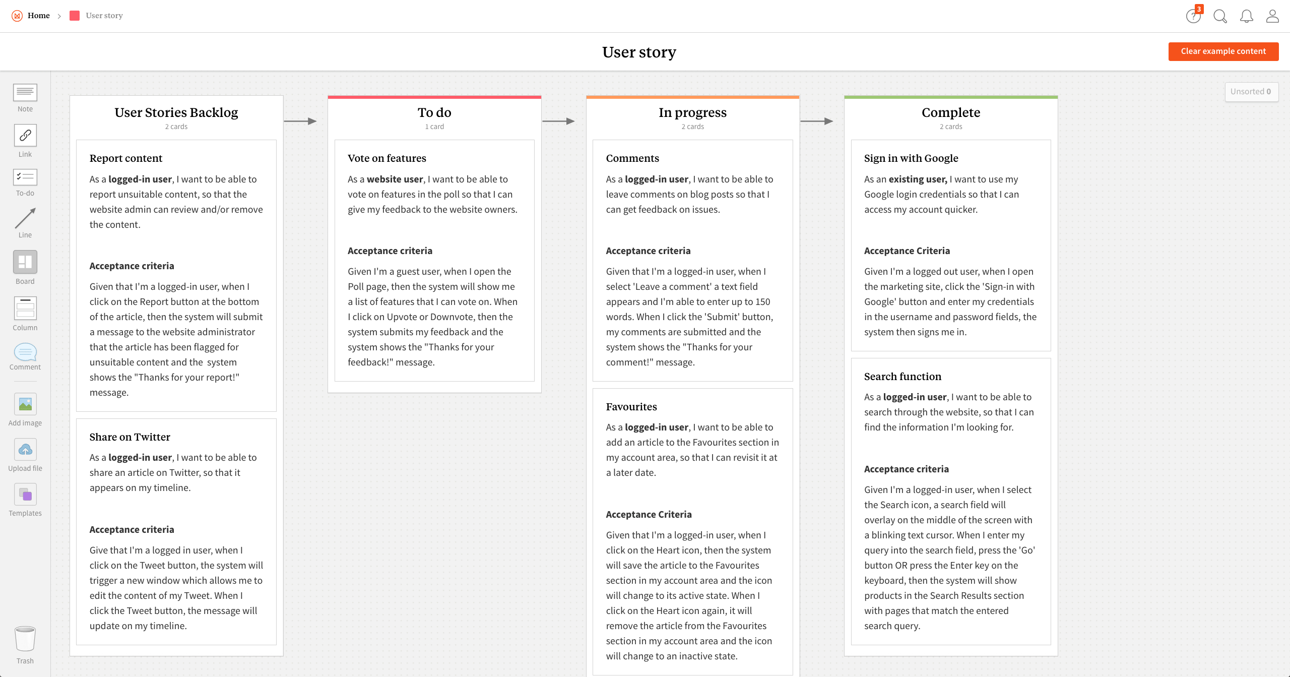 User Story Template & Examples – Milanote With User Story Word Template