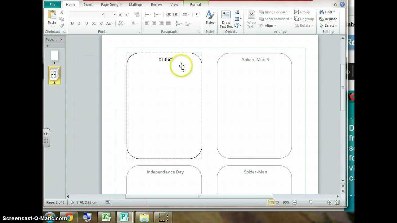 Using Mail Merge To Create Top Trump Cards Inside Top Trump Card Template