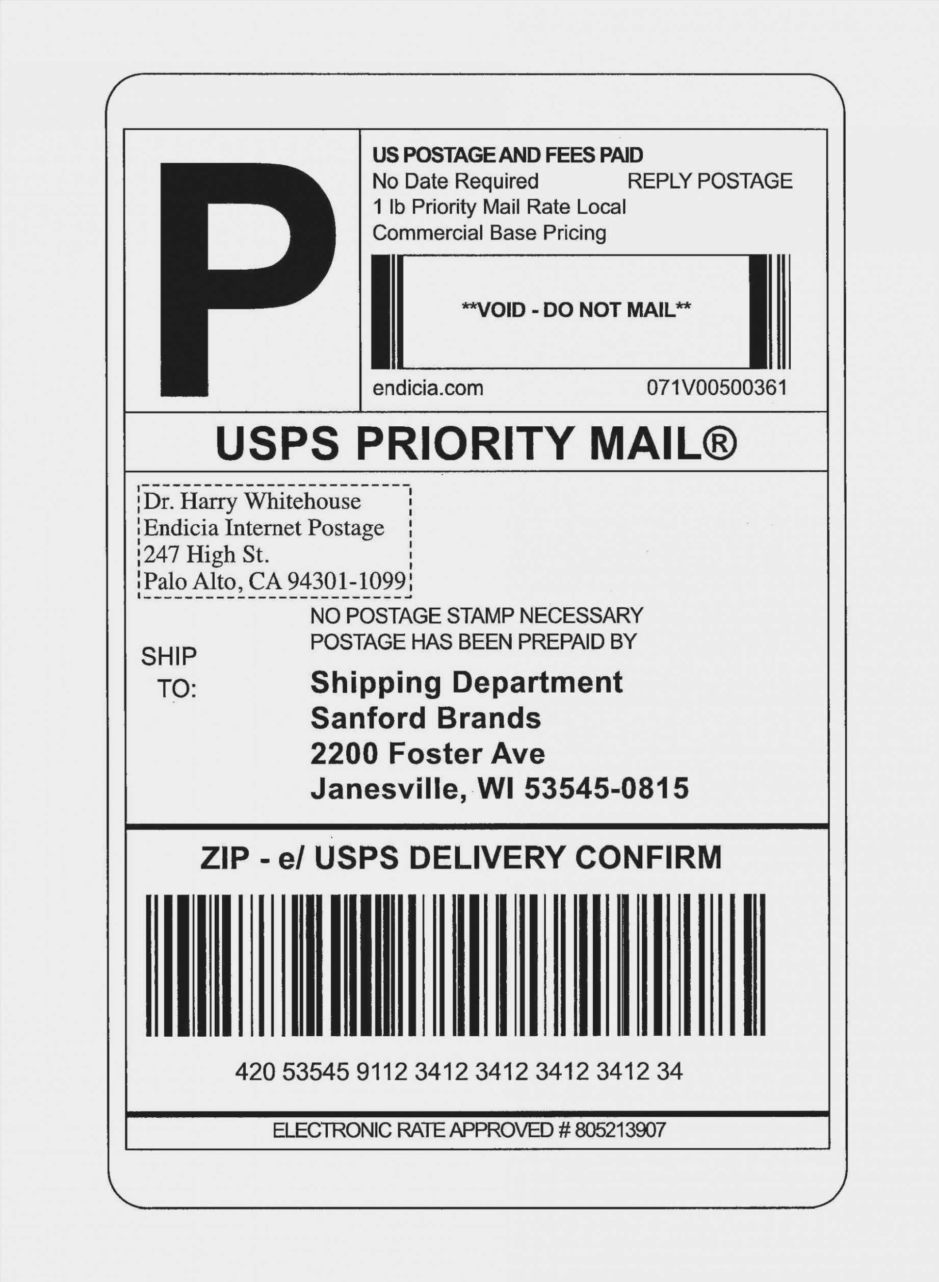 Usps Shipping Label Template Software New Fedex Label Within Fedex Label Template Word
