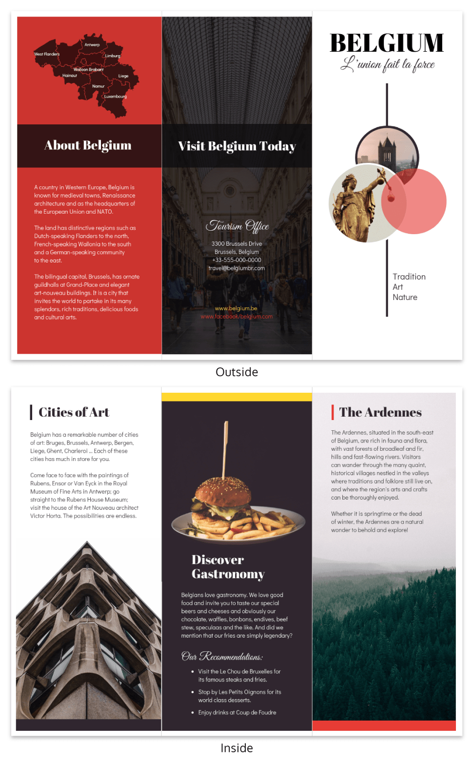 Vacation Travel Brochure Template Template – Venngage Throughout Country Brochure Template