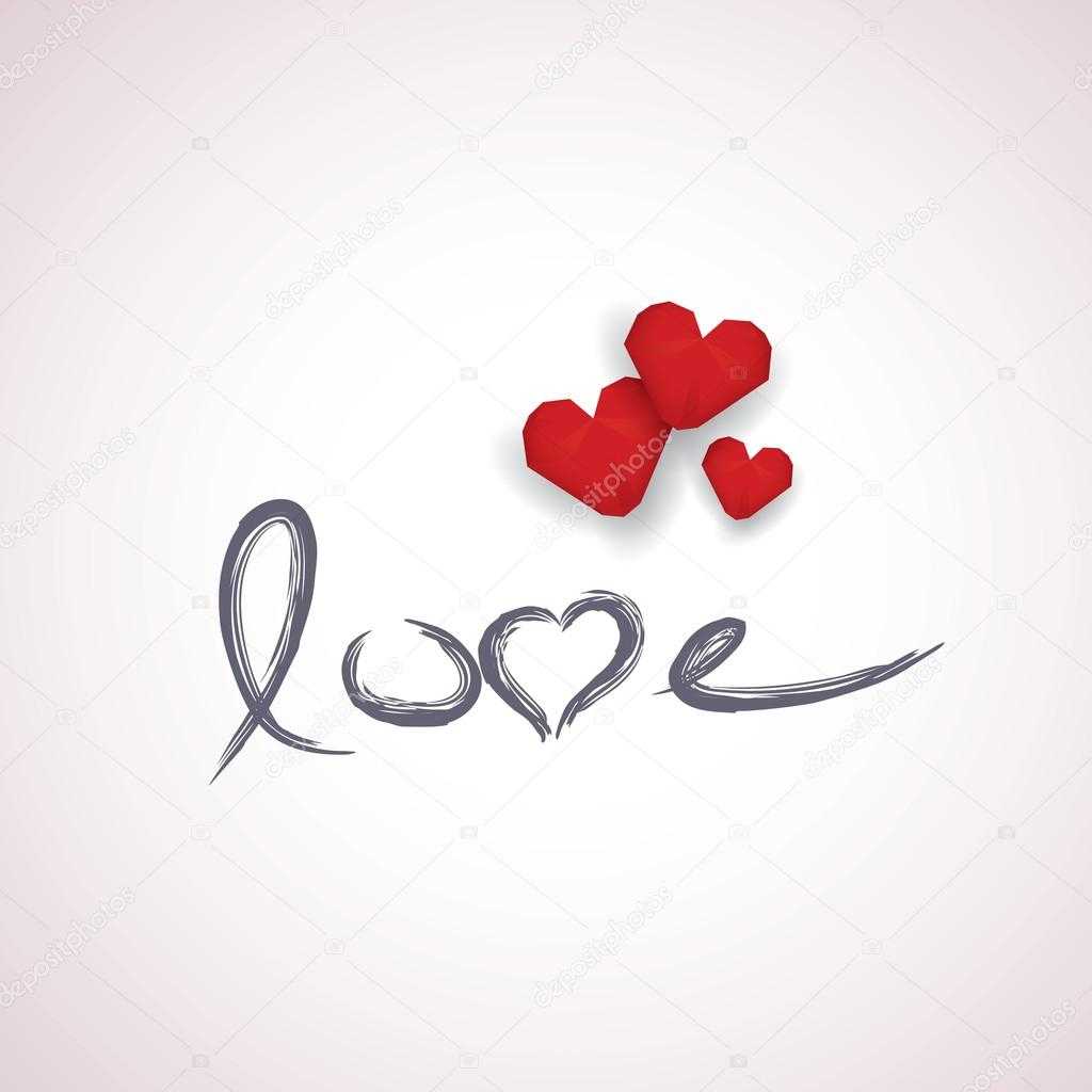 Valentine Card Template With Handwritten Word Love And Red Throughout Valentine Card Template Word