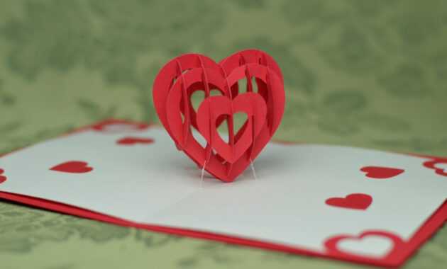 Valentine's Day Pop Up Card: 3D Heart Tutorial - Creative inside Heart Pop Up Card Template Free