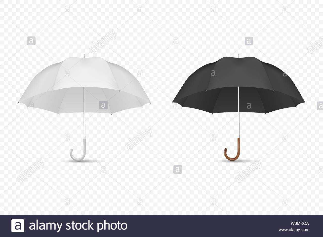 Vector 3D Realistic Render White And Black Blank Umbrella Throughout Blank Umbrella Template
