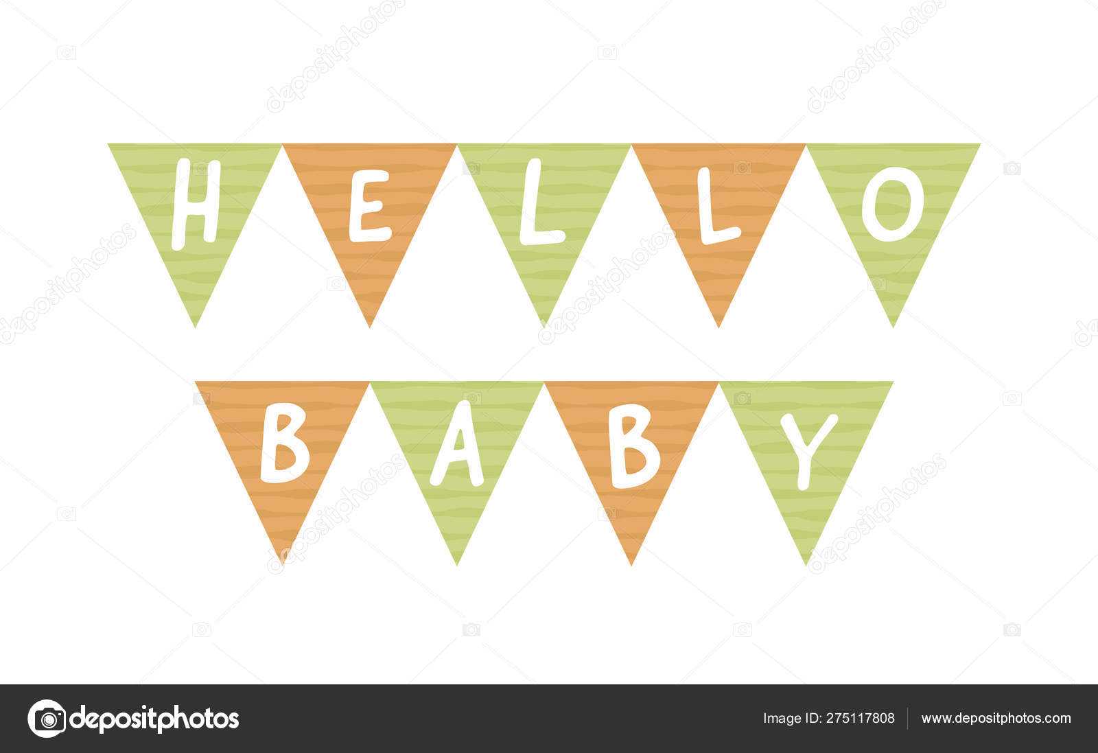 Vector Baby Shower Banner Template. Scandinavian Design In Baby Shower Banner Template