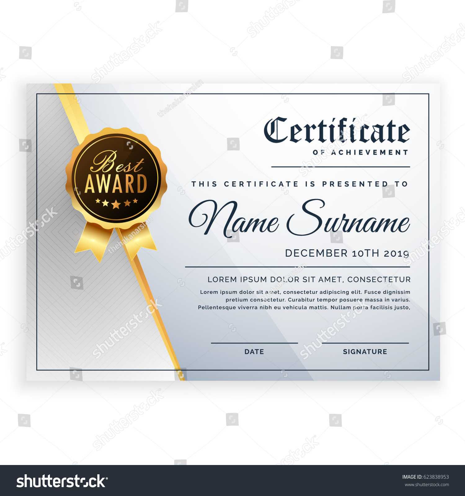 Vector Certificate Template Beautiful Certificate Template Regarding Beautiful Certificate Templates