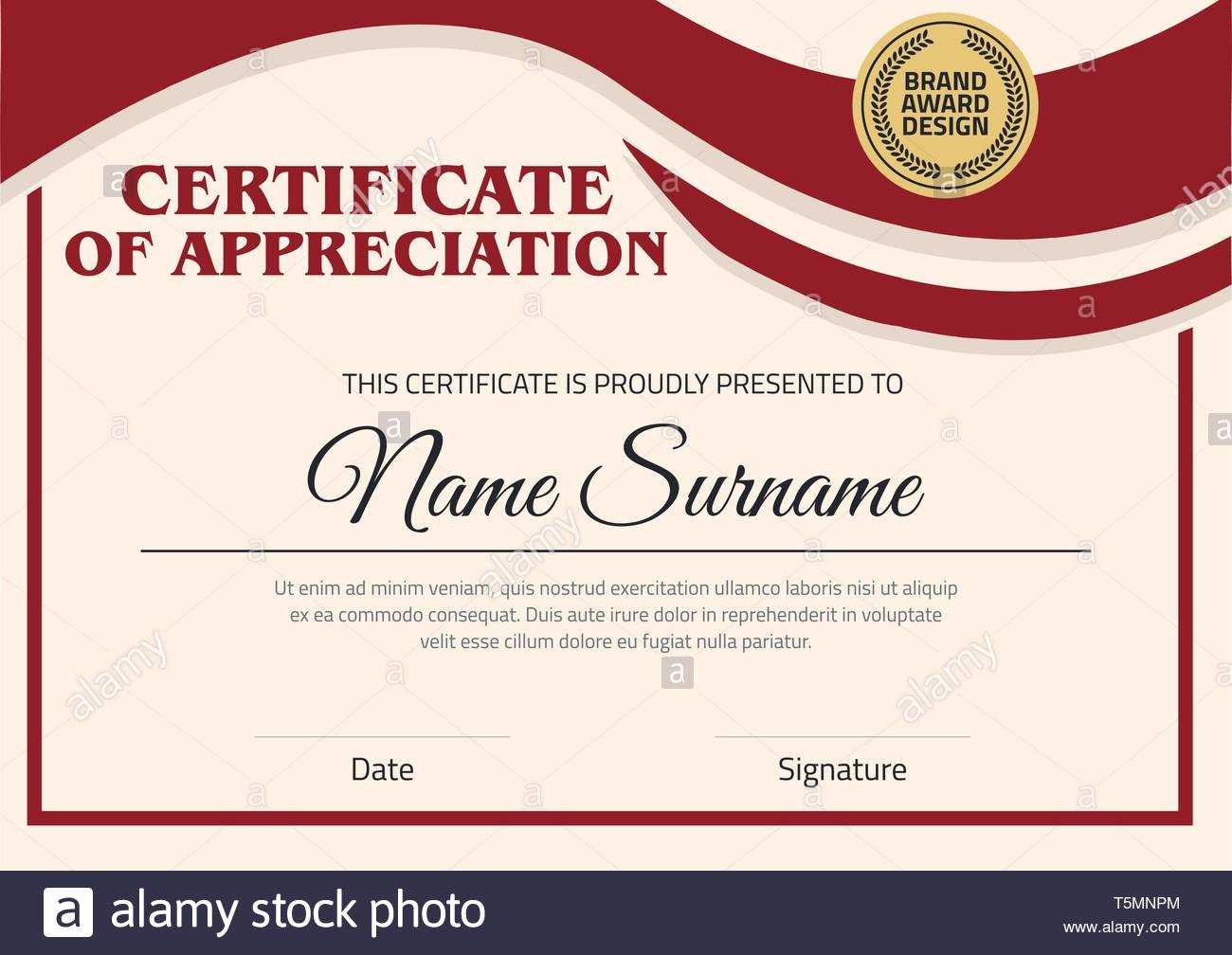 Vector Certificate Template. Illustration Certificate In A4 Regarding Certificate Template Size