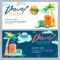 Vector Gift Travel Voucher Template. Tropical Island Landscape.. With Free Travel Gift Certificate Template