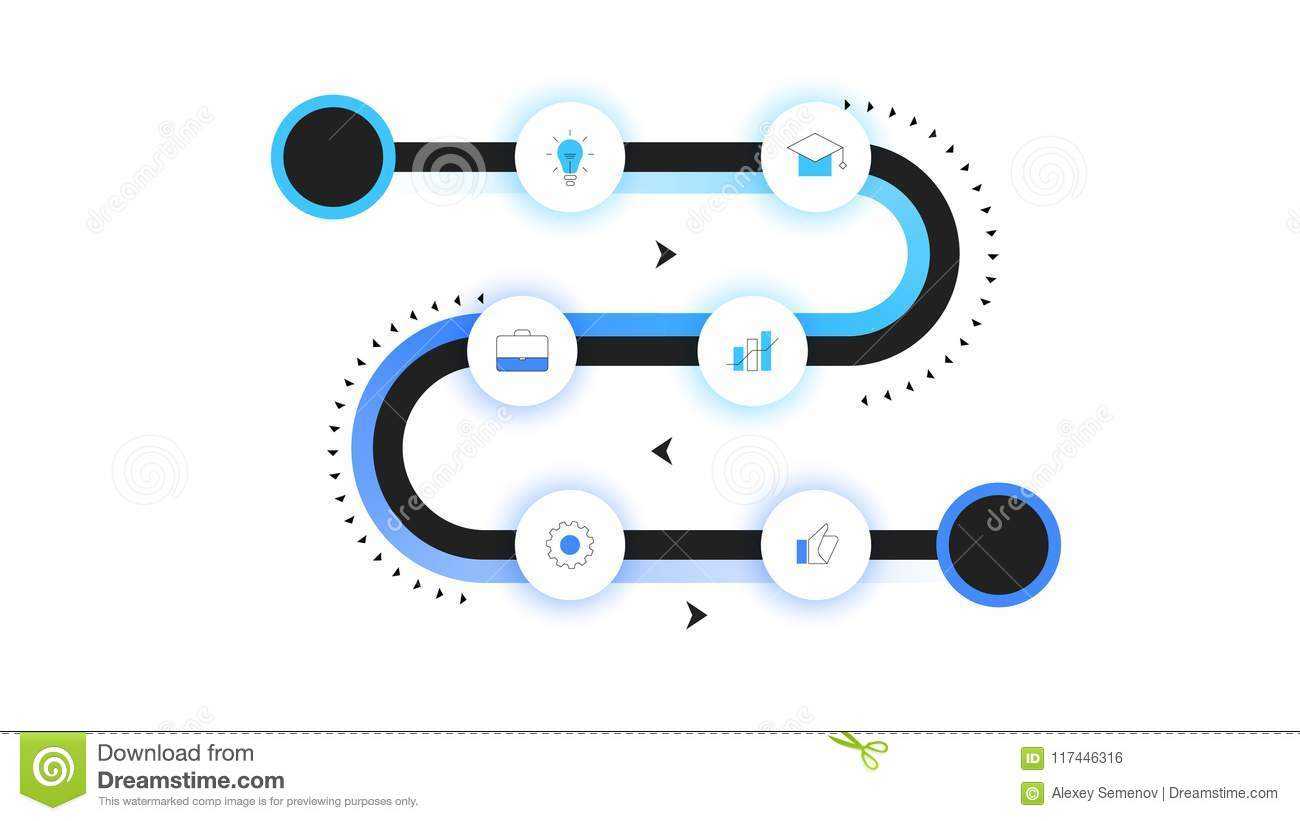 Vector Roadmap, Modern Infographic Timeline With Neon Intended For Blank Road Map Template