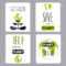 Vector Set Of Small Card Templates. Suitable For Earth Day And.. In Small Greeting Card Template