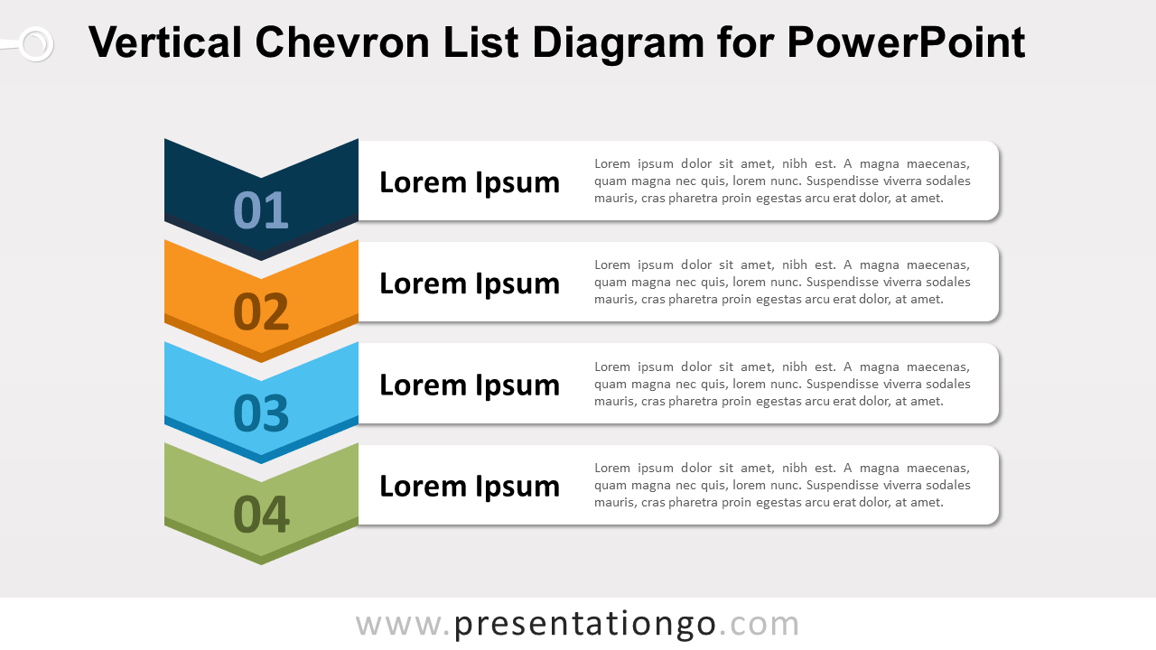Vertical Chevron List For Powerpoint – Presentationgo Regarding Powerpoint Chevron Template