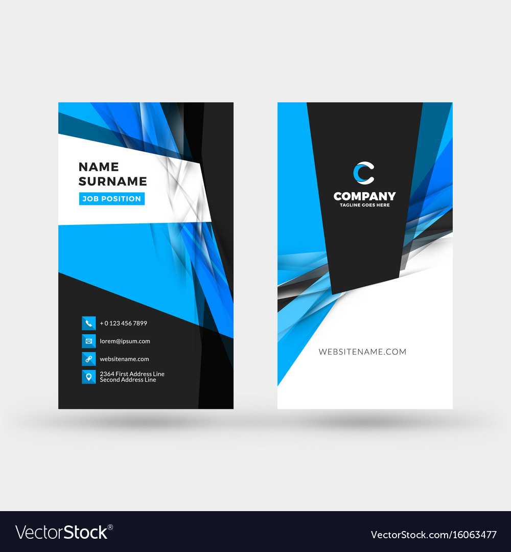 Vertical Double Sided Business Card Template Pertaining To Double Sided Business Card Template Illustrator