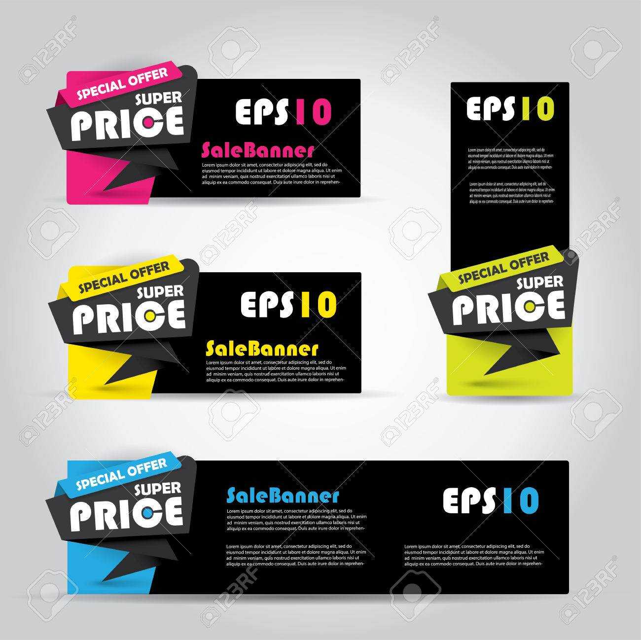 Vibrant Sale Banner Template, Horizontal Advertising Business.. Intended For Product Banner Template