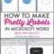 Video: How To Make Pretty Labels In Microsoft Word | Crafty With Regard To Microsoft Word Sticker Label Template