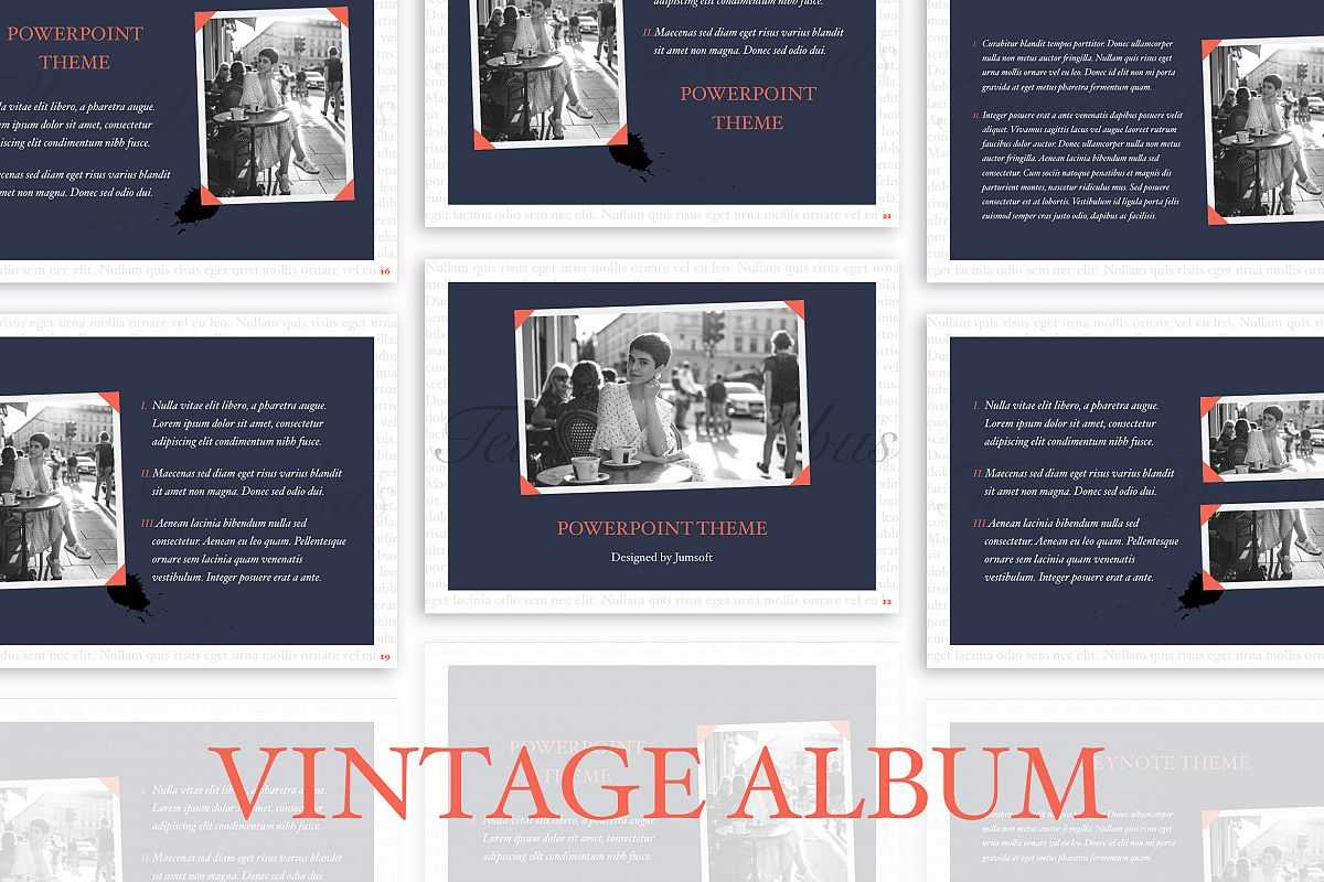 Vintage Album Powerpoint Template Within Powerpoint Photo Album