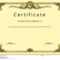 Vintage Certificate Award / Diploma Template Stock Throughout Beautiful Certificate Templates