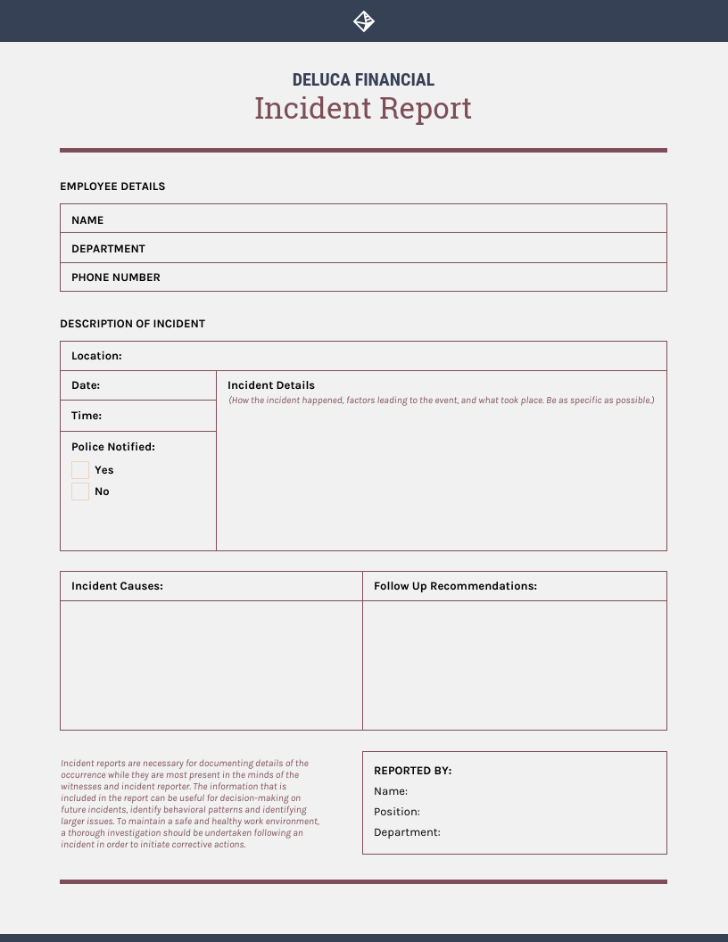 Vintage Incident Report Template Template - Venngage Throughout What Is A Report Template